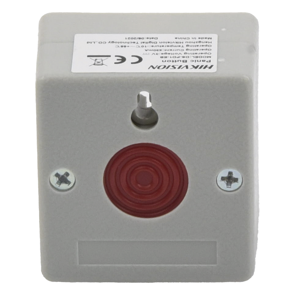 Botón de Pánico Cableado / Compatible con Cualquier Panel de Alarma / LLave de Seguridad / NA/NC / Material Retardante al Fuego (ABS)