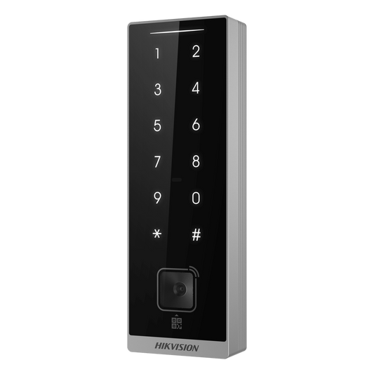 Teclado Esclavo con Lector de Tarjetas Virtuales Bluetooth y Códigos QR / Tarjetas MIFARE y PROX EM / Contraseñas / RS-485 Wiegand OSDP / Frecuencias