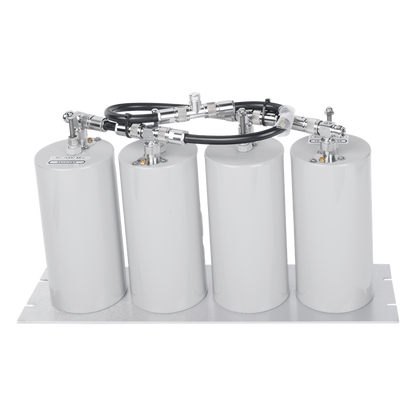 Duplexer Pasa Banda-Rechazo de Banda, 400-470 MHz, 4 Cavidades (4"Dia.) 5 MHz, 250 Watt, N Hembra