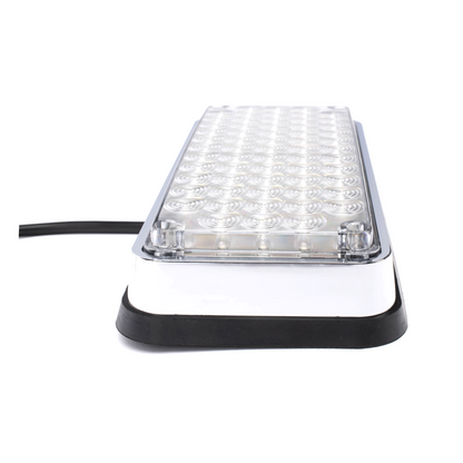 Luz de Advertencia de 7X3", Bicolor Rojo/Claro, Ideal para Ambulancias