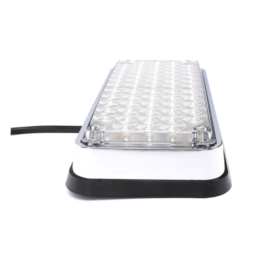Luz de Advertencia de 7X3", Bicolor Rojo/Claro, Ideal para Ambulancias