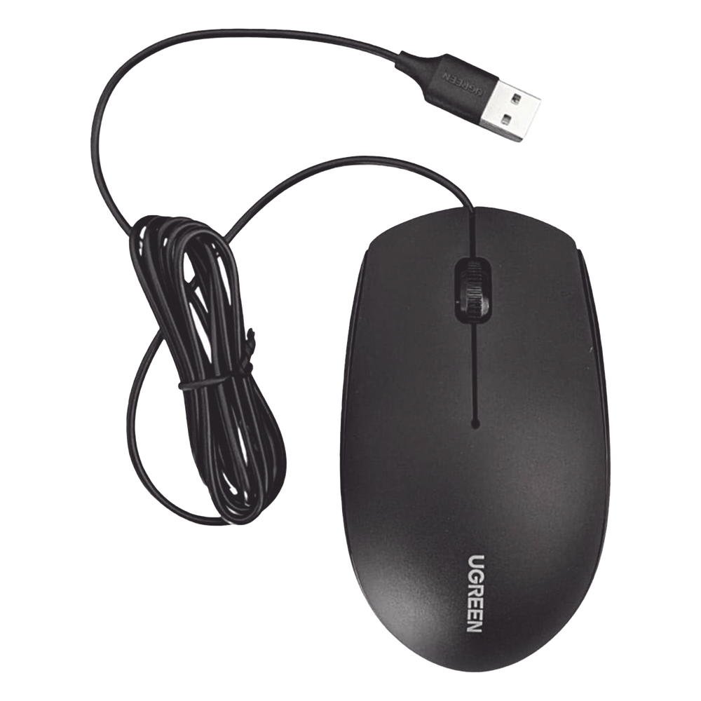Mouse Óptico USB | Cable USB de 1.5 metros | 3 Botones | 1200DPI | Diseño Ergonómico | Silencioso | Color Negro | Windows / MacOS / Linux / Chrome y