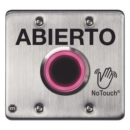 Interruptor IR NoTouch® de Acero Inoxidable, Salida Doble, ABIERTO