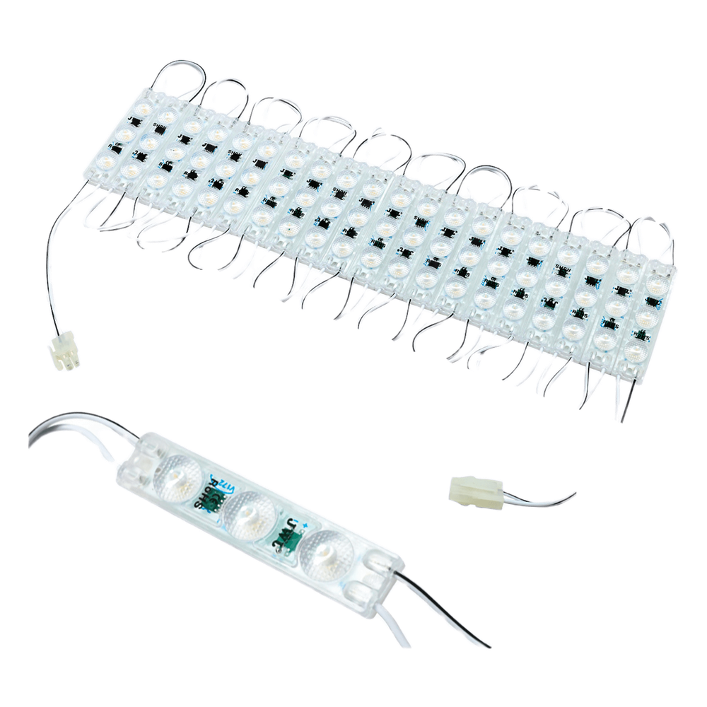 Cadena con 20 Módulos LED Individuales / Resistente a Intemperie / 4500 Lúmenes / 110V / Luz Blanca 6 500 K / Conectados en Serie / No Requiere