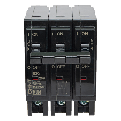 MCB - Interruptor Termomagnético Enchufable, Serie: B2Q, 3P, 40A, 240V (SKU:1002299)