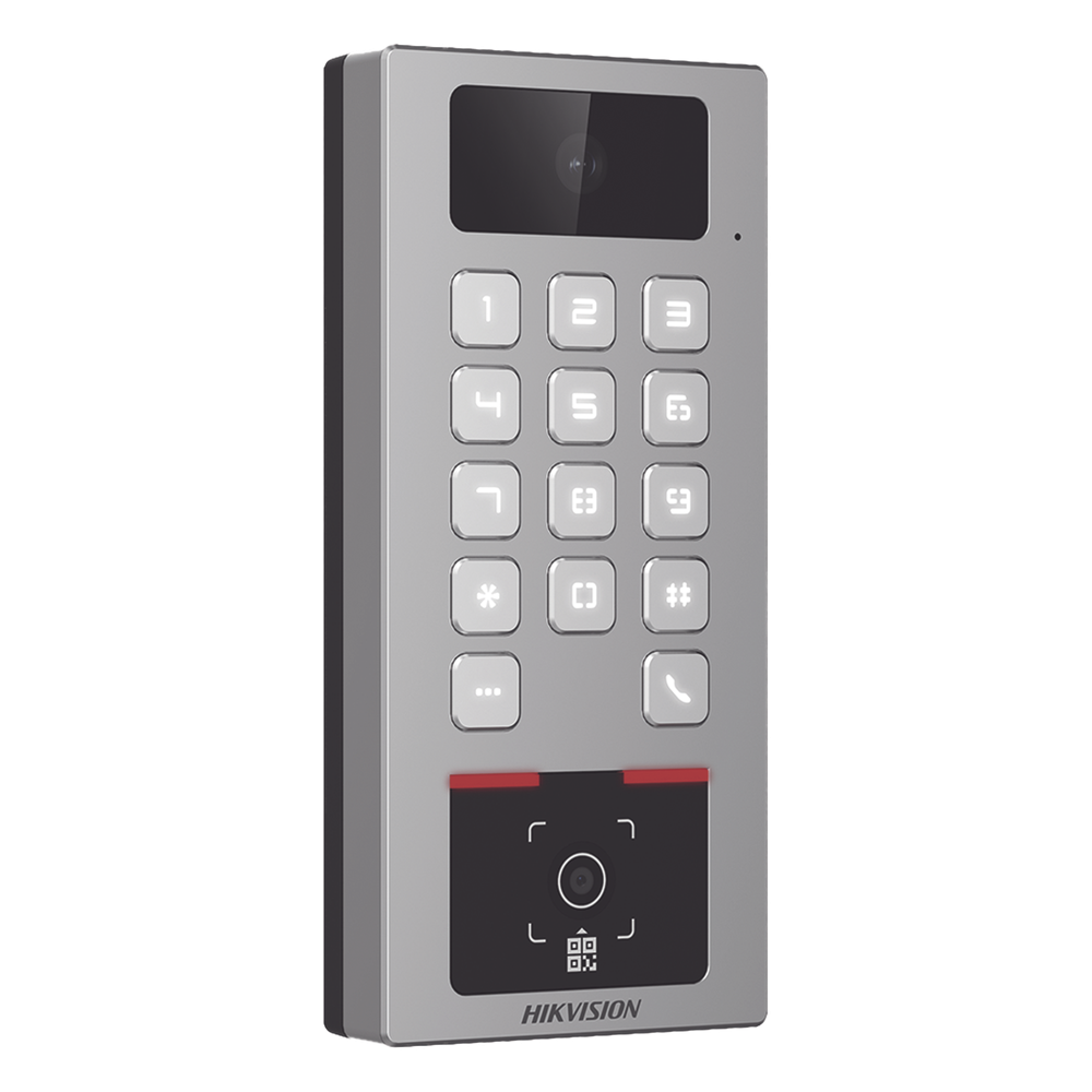 (PoE / 2 Relays) Teclado con Lector Físico de QRs para Exterior Antivandálico IP65 & IK09 con función de Videoportero Multiapartamento / Tarjeta