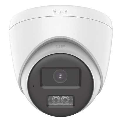 [Audio Bidireccional + Dual Light + ColorVu] Turret TURBOHD 2 Megapixel (1080p) / Lente 2.8 mm / 40 mts IR EXIR + 40 mts Luz Blanca / Micrófono y