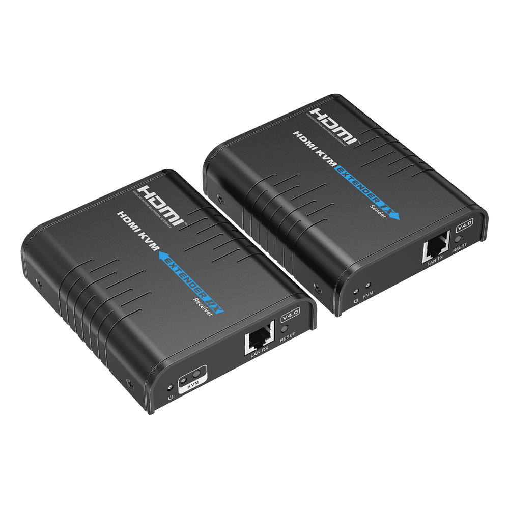 Kit extensor KVM (HDMI y USB) hasta 120 metros | Resolución 1080P @ 60 Hz | Soporta STP y UTP CAT6 | Soporta Switch Gigabit para control KVM múltiple