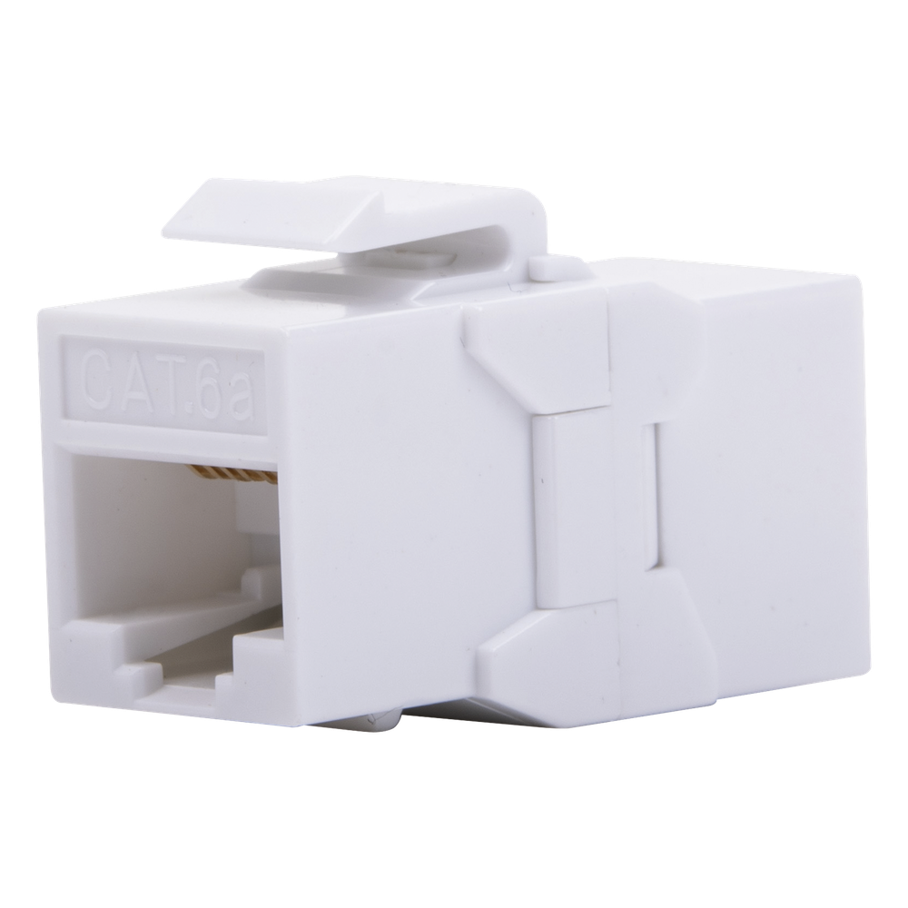 Acoplador UTP Cat6A Hembra RJ45 a RJ45 Hembra Color Blanco