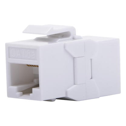 Acoplador UTP Cat6A Hembra RJ45 a RJ45 Hembra Color Blanco