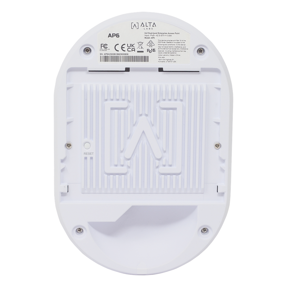 Punto de Acceso Wi-Fi 6 de 3 Gbps para 300 Usuarios, MU-MIMO 2x2 / Adopción Fácil por Bluetooth / Para Interior / Montaje Rápido QuickMount™ para