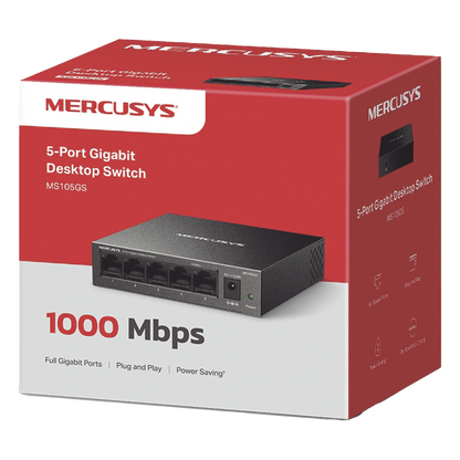 Switch NO Administrable / Para escritorio / Carcasa de Metal / 8 puertos 10/100/1000 Mbps / Diseño Compacto / Plug and Play