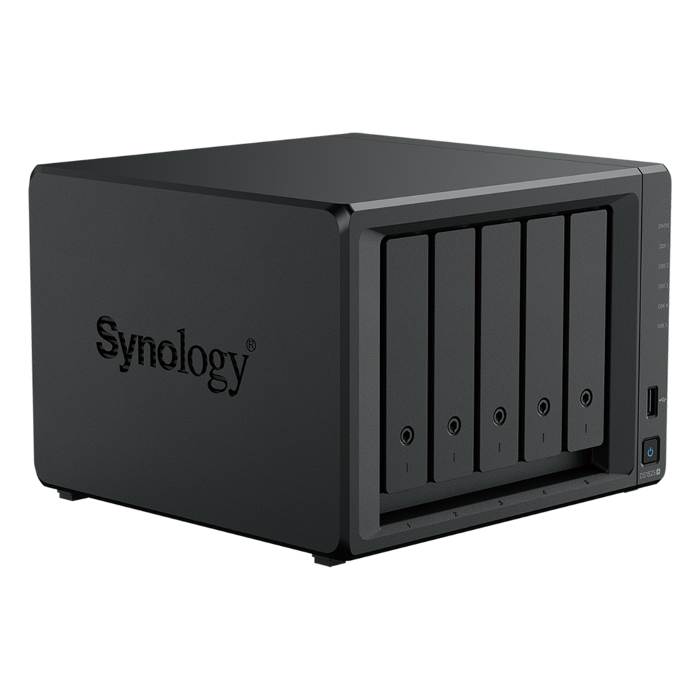 NAS DiskStation DS1525+ | 5 Bahías | Expansión hasta 15 Bahías | 2 Puertos 2.5GbE | Soporte 10GbE | Almacenamiento en Caché SSD | Hasta 300 TB de