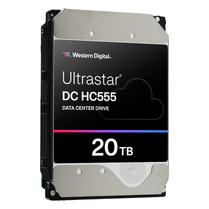 Disco Duro Empresarial WD Ultrastar HC555 / 20TB / SATA 6Gb/s / 7200 RPM / HelioSeal / ePMR / CMR