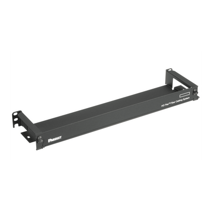 Organizador de Cables Frontal, para Panel de Fibra Óptica HD Flex, de 1 UR, Color Negro