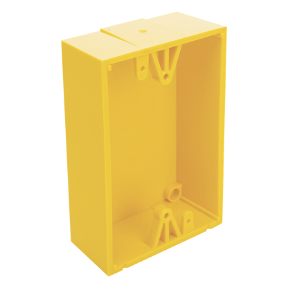Caja trasera de montaje color amarillo para estaciones de parada STOPPER