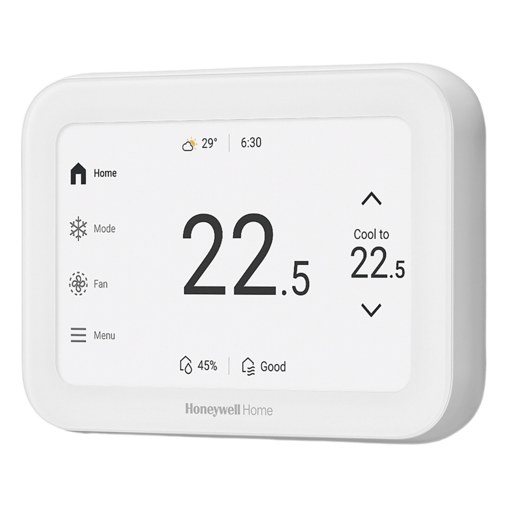 Termostato inteligente con pantalla táctil de 5 pulgadas, control de calidad de aire (IAQ), hasta 4H/2C bomba de calor, Wi-Fi, Bluetooth y Matter