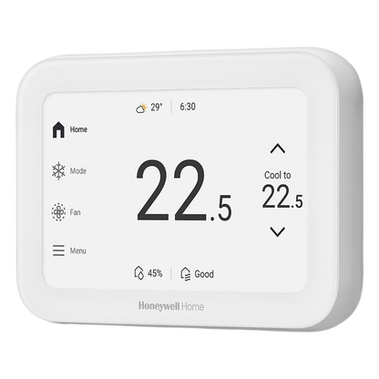 Termostato inteligente con pantalla táctil de 5 pulgadas, control de calidad de aire (IAQ), hasta 4H/2C bomba de calor, Wi-Fi, Bluetooth y Matter