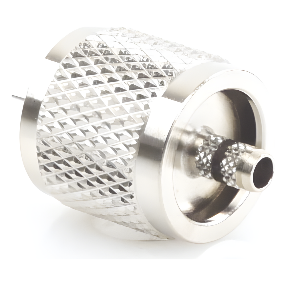 Conector UHF Macho (PL-259) de Anillo Plegable para Ensamblar en Cables RG-58/U, RG-142/U