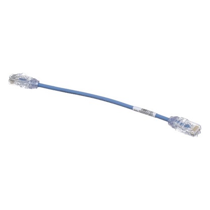 Cable de Parcheo TX6, UTP Cat6, Diámetro Reducido (28AWG), Color Azul, 20 cm (7.87 pulgadas)