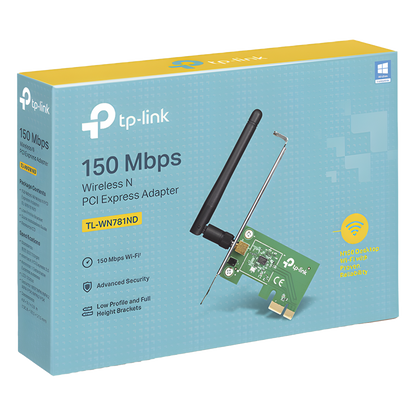 Adaptador Inalámbrico PCI Express / Velocidad inalámbrica de hasta 150 Mbps / Cifrado WPA/WPA2 / Compatible con windows y Linux