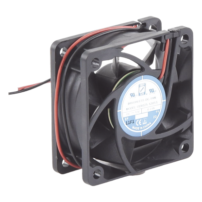 Ventilador Anticondensante Axial Cuadrado, 60x60x25 mm, 12 Vcc, 4390 RPM, 1.8 W, 0.15 A, Flujo de Aire de 25.0 CFM, Unión Sellada.
