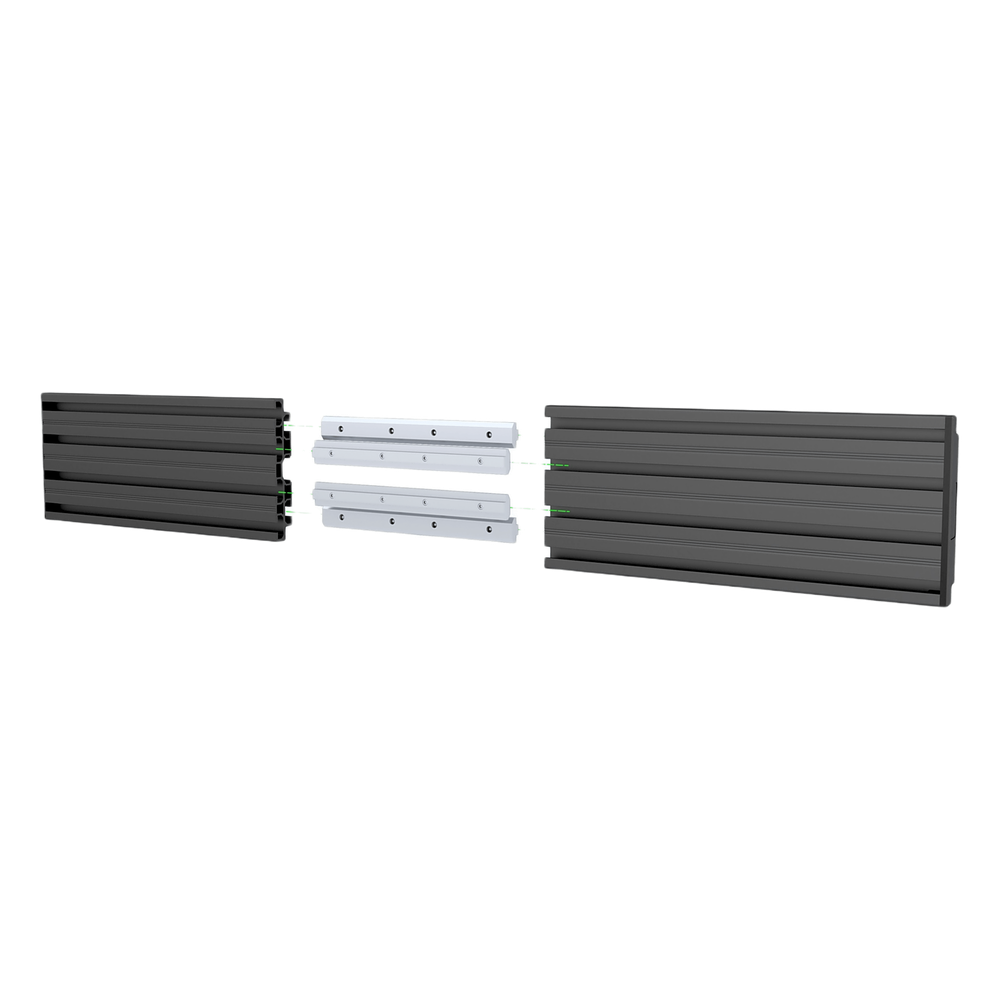 Accesorio_ Riel de Aluminio con Longitud 1750 mm | Ancho 120 mm| Espesor 9 mm | Incluye Tapas y Tornillos | Compatible con estructura para Videowall