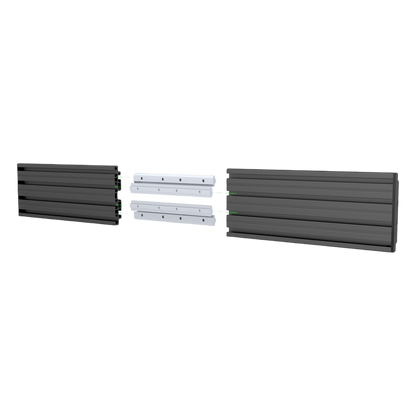 Accesorio_ Riel de Aluminio con Longitud 1750 mm | Ancho 120 mm| Espesor 9 mm | Incluye Tapas y Tornillos | Compatible con estructura para Videowall