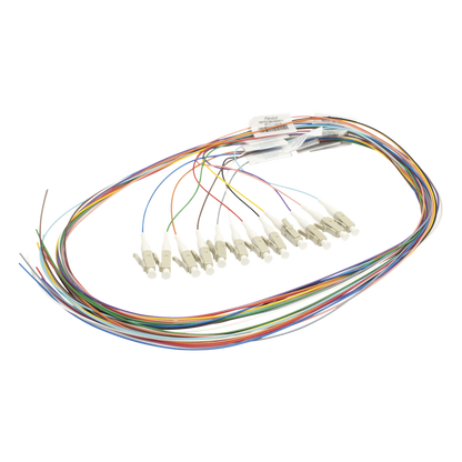 Kit de 12 Pigtails con Conector LC, Multimodo 50/125 OM4, 900um, de 1 Metro (3.28 Pies)