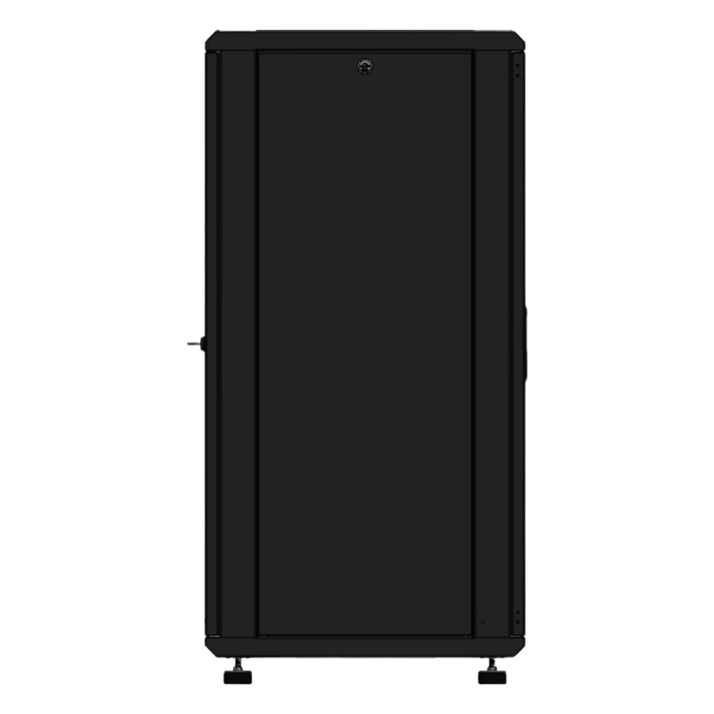 Gabinete Rackeable 19 Pulgadas / 24 Unidades / Piso / Puerta de Cristal / Capacidad 750 Kg / Dimensiones 600 x 605 x 1190 mm / Ventilación 120 mm