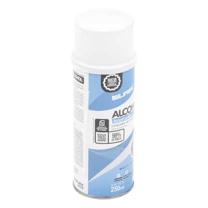 Alcohol Isopropilico en Aerosol para limpieza de equipos de vídeo, fibra óptica, cómputo, y equipo telefónico 250 ml