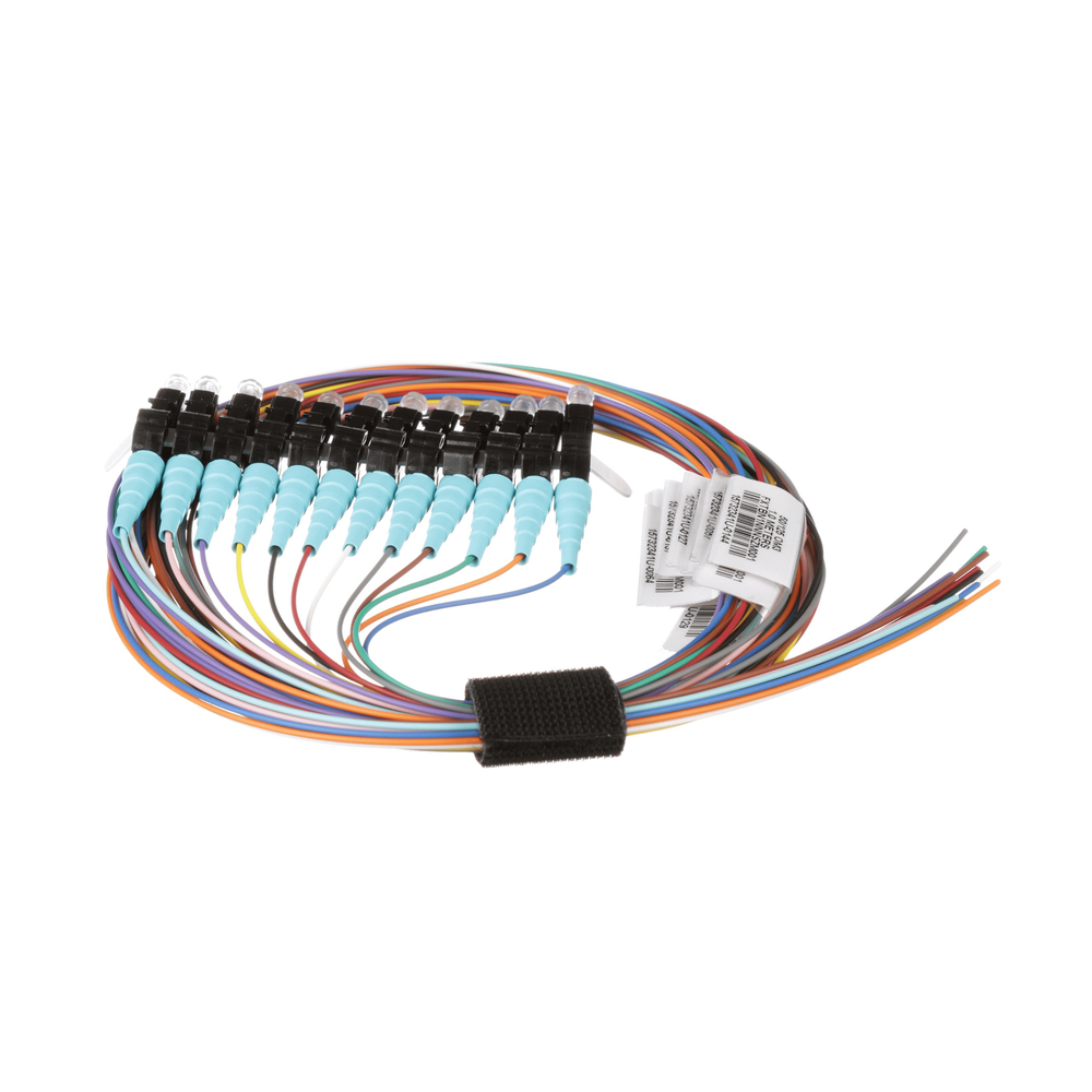 Kit de 12 Pigtails con Conector LC, Multimodo 50/125 OM3, 900um, de 1 Metro (3.28 Pies)