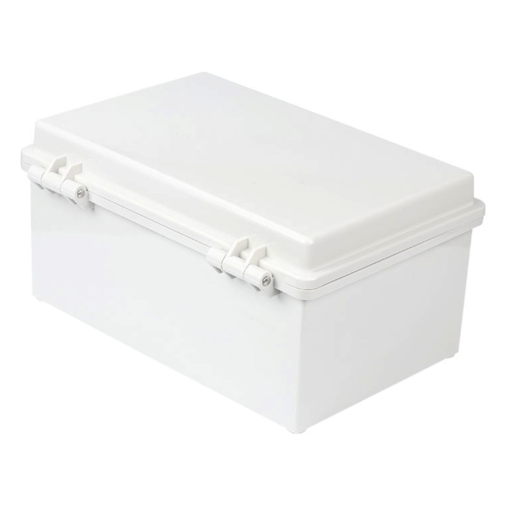 Gabinete de Plástico ABS, Uso en Intemperie IP66 (190 x 290 x 140 mm) cierre por broche Inoxidable y Permite Cerrado con Candado y Llave (Perno 5mm)