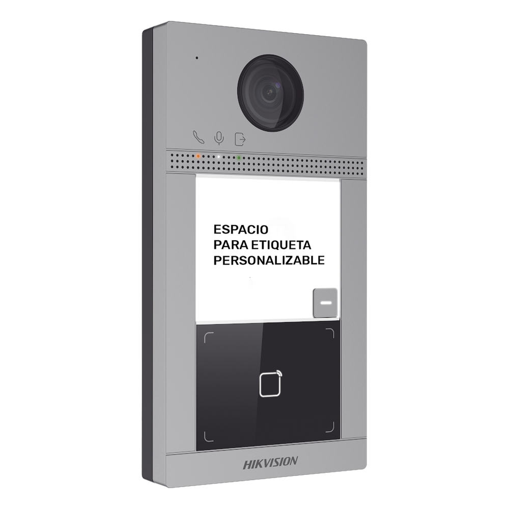 Videoportero IP 2 Megapixel / Llamada y Apertura Remota desde App Hik-Connect / PoE / Exterior IP65 + Antivandalico IK08 / 1 Departamento / Apertura