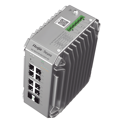 Switch Industrial PoE, Ideal para temperaturas Extremas y protección contra descargas, 8 puertos Gigabit PoE 802.3af/at + 2 SFP para fibra 1Gb