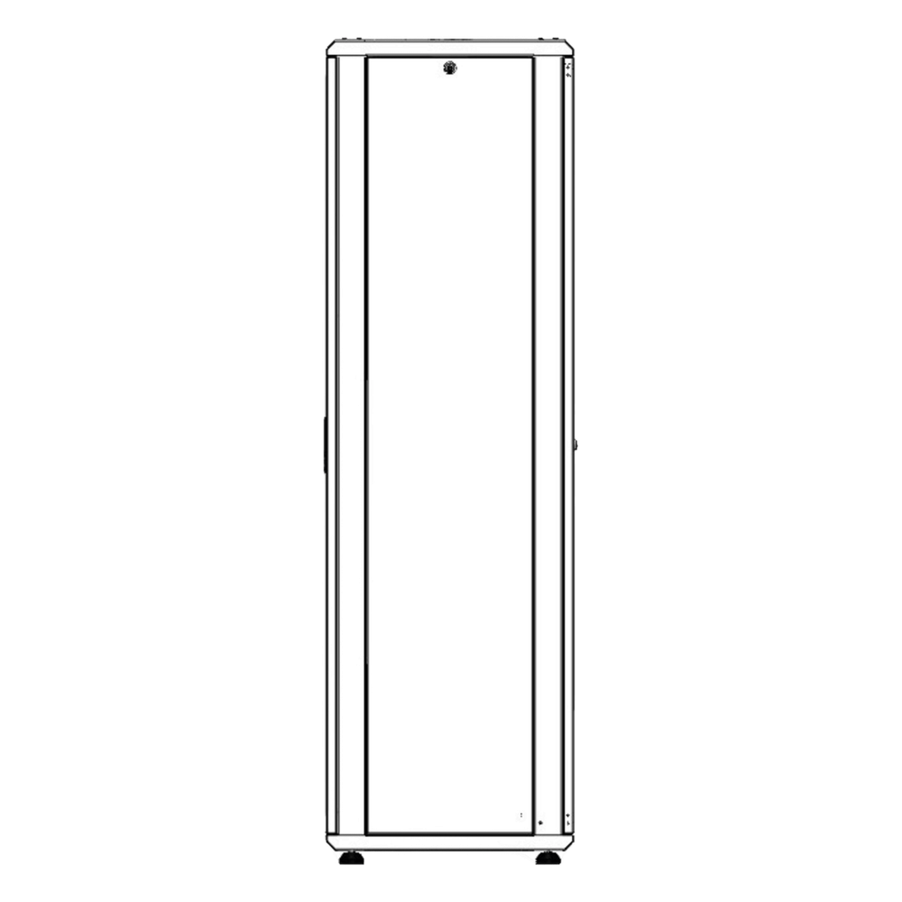 Gabinete Rack 42 Unidades / Piso 19 Pulgadas / Puerta Cristal Templado / Capacidad Carga 1000 Kg / Acero Calibres 16-18-20 / Ventilación Superior