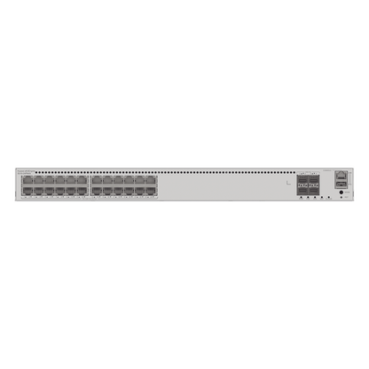 Switch de Distribución/Core Gigabit Administrable PoE Capa 3 / 24 puertos 1000/2.5Gbps (PoE) / 4 Puertos 10GE SFP+ Uplink / ERPS / Rutas Estáticas