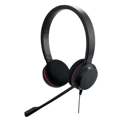 Jabra Evolve 20 DUO con Conexión USB C/A, Micrófono con Cancelación de Ruido de Ultima Generación, Configuración Plug and Play (4999-823-169)