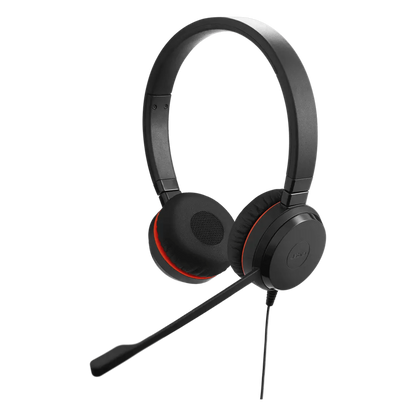Jabra Evolve 20 DUO con conexión USB C/A, Micrófono con Cancelación de Ruido de Ultima Generación, Configuración Plug and Play (4999-829-269)