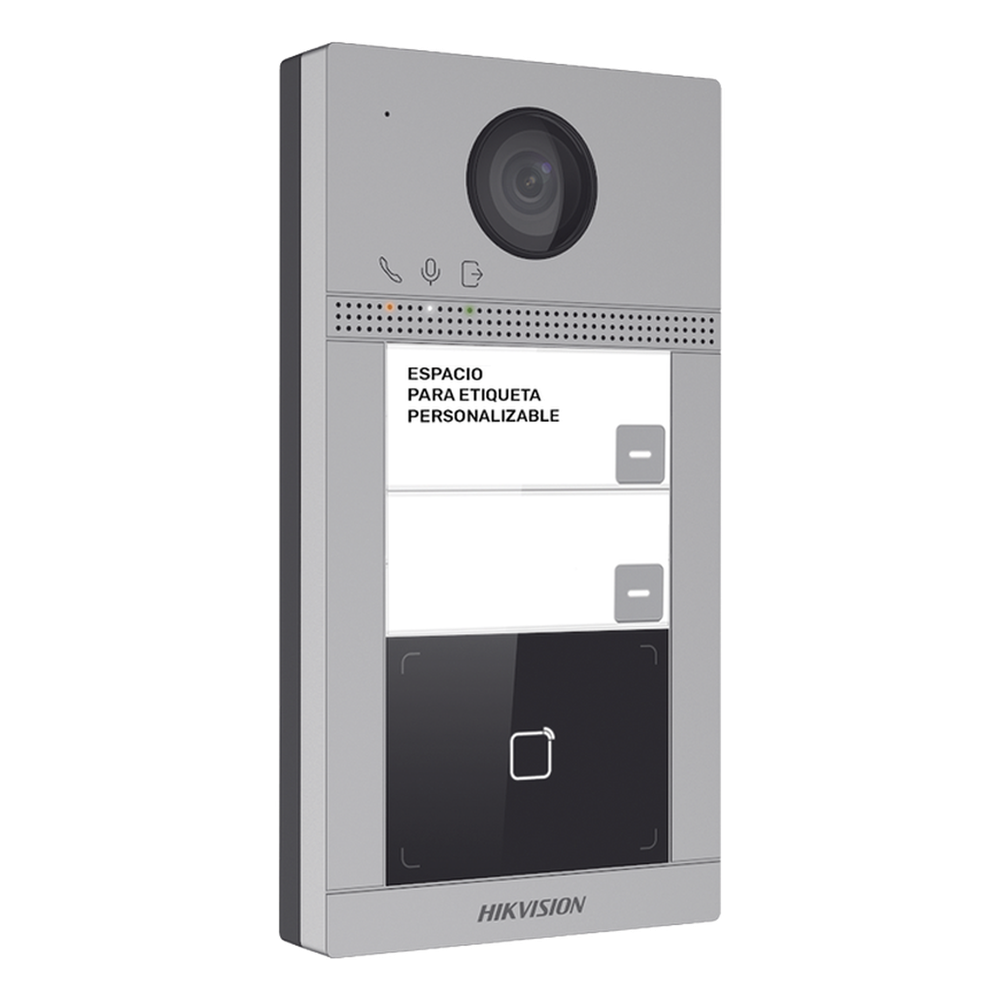 Videoportero IP 2 Megapixel / Llamada y Apertura Remota desde App Hik-Connect (requiere monitor) / PoE / Exterior IP65 + Antivandalico IK08 / 2
