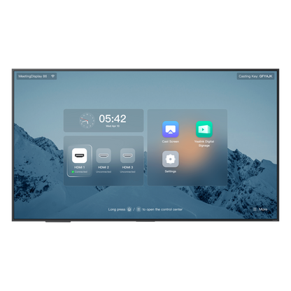 Pantalla Profesional Yealink de 86" MD-86 para Salas de Juntas, con Integración a MeetingBars y Control Inteligente