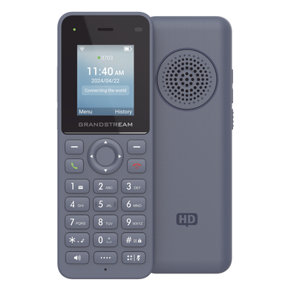 Teléfono IP inalámbrico Wi-Fi, portátil, 2 líneas, 2 cuentas SIP, Voz HD, Bluetooth, Puerto USB tipo C