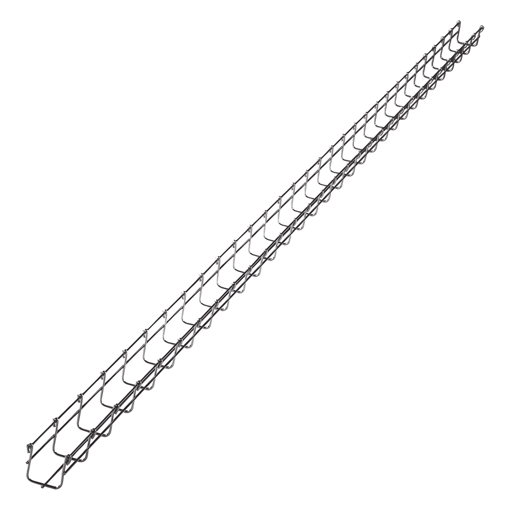 Charola Tipo Malla 54/50 mm, Acabado Electro Zinc, Hasta 43 Cables Cat6, Tramo de 3 Metros