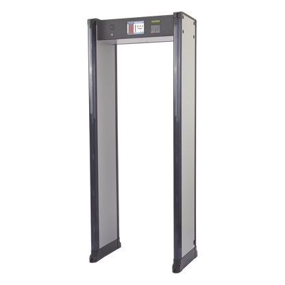 Arco Detector de Metales de 18 Zonas con Anclaje para Fijarse al Piso. Incluye Sensor IR para evitar falsas Alarmas / Certificado por la