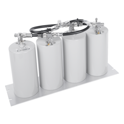 Duplexer Pasa Banda-Rechazo de Banda, 400-470 MHz, 4 Cavidades (4"Dia.) 5 MHz, 250 Watt, N Hembra