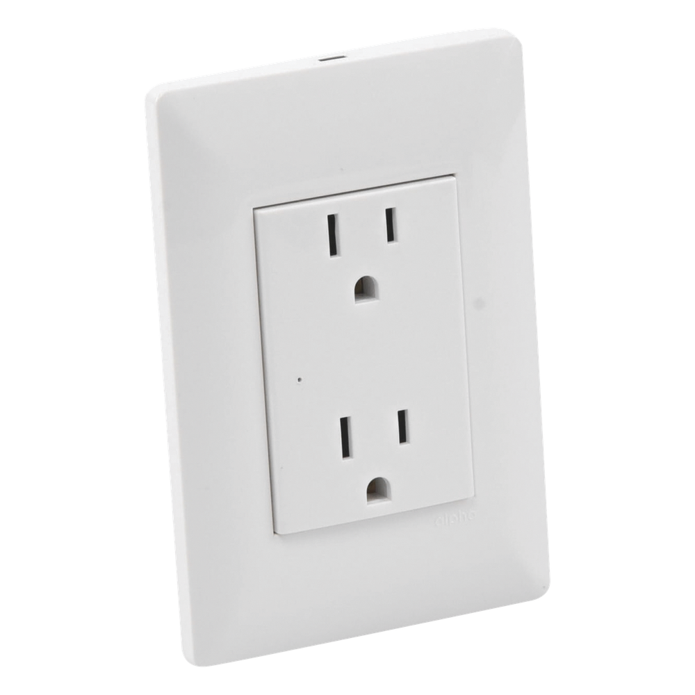 Contacto Inteligente de Pared Doble 120, 15A, con Supresor de Picos Tipo A