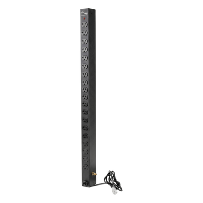 PDU Vertical para Rack con 18 Tomas NEMA 5-15R, 15A, 1.22 m (48 in) de Altura, Acero Color Negro