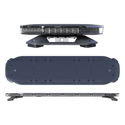 Barra de luces de 48", 216 LED, Dual Color, Programable, Rojo/Azul/Ámbar/Claro, Ideal para Equipar Unidades de Seguridad Publica con Domos Negros