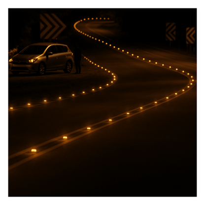 Luz LED para señalizacion de carreteras AC-LED / 6 LED Ultrabrillantes Intermitentes / Autonomía 108 Horas / Distancia Visual 800 m / IP68