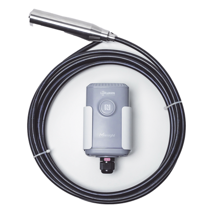 Sensor Sumergible de Nivel de Agua para Tanques y Pozos con LoRaWAN / Rango hasta 200 m / IP67 / Telemetría para BMS y Agua